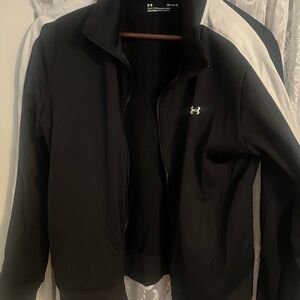 Under Armour Medium Black and White Track Jacket and Pants